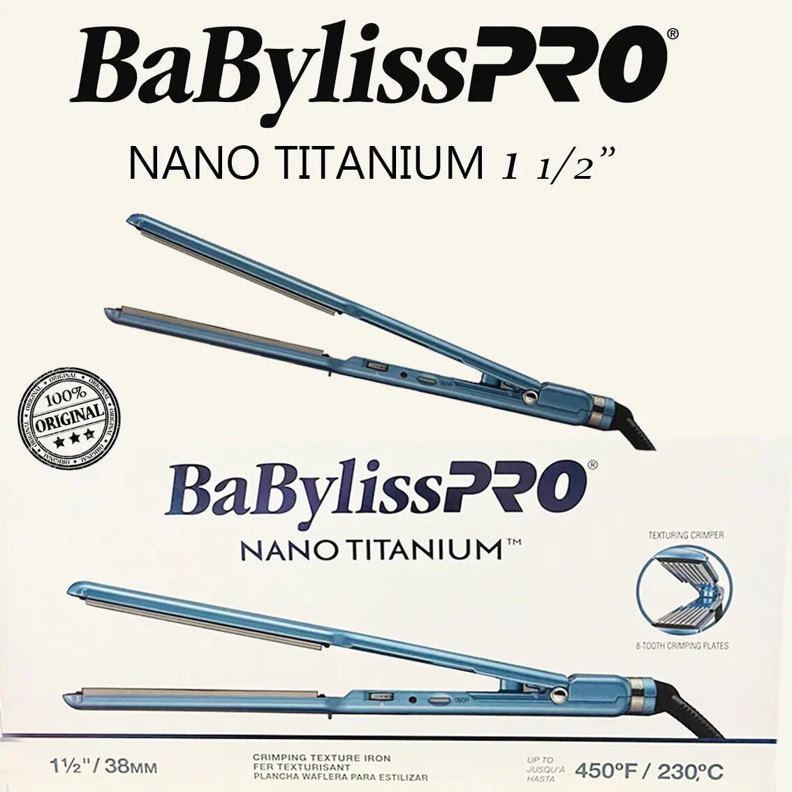 Babyliss Pro NANO Titanio 1"1/2 38 mm