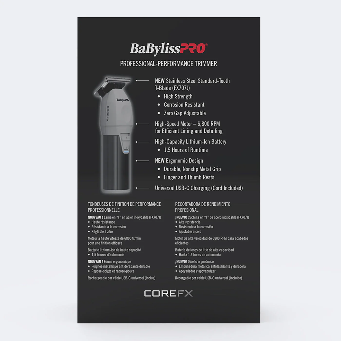 BaBylissPRO COREFX Trimmer Gray | FX76 - Image 5