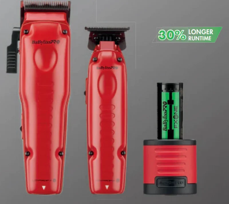 BaBylissPRO FXONE LO-PRO Clipper and Trimmer Combo – Matte Red FX129MRPK - Image 2