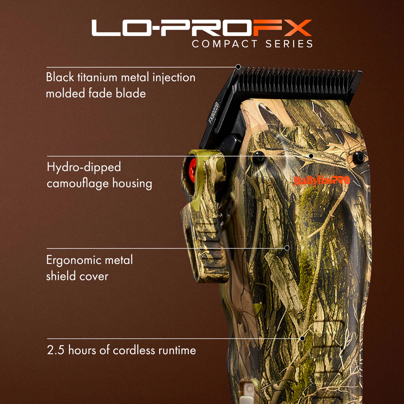BaBylissPRO LO-PROFX Compact Clipper Camo Edition - Image 6