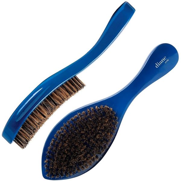 Diane Curved Prestige Reinforced Boar Wave Brush - Blue