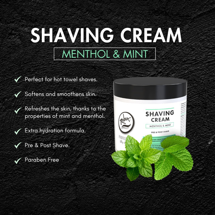Rolda Menthol & Mint Shaving Cream For Sensitive Skin 500g - Image 2