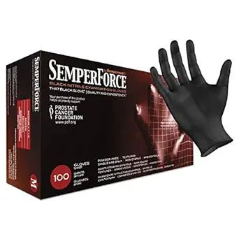 SemperForce Black Nitrile Gloves - Image 2
