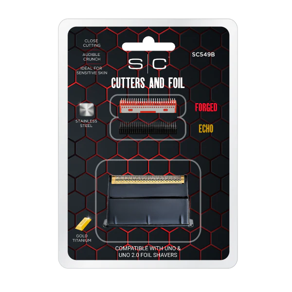 StyleCraft Replacement Black Foil Head & Cutter Set for UNO 2.0 (SC549B)